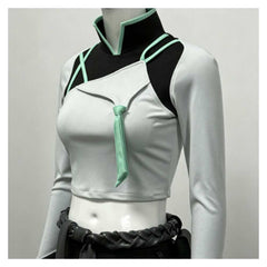 Valorant Sage Gray Black Battle Set Summit Outfits Cosplay Costume