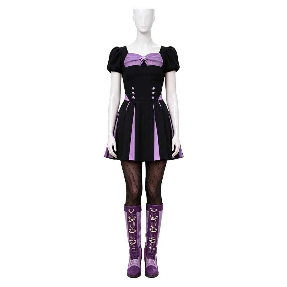 Vampirina: Teenage Vampire (2026) Vampirina Black Purple Dress Set Outfits Cosplay Costume