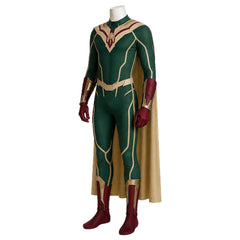 VisionQuest (2026) Vision Green Yellow Jumpsuit Outfits Cosplay Costume