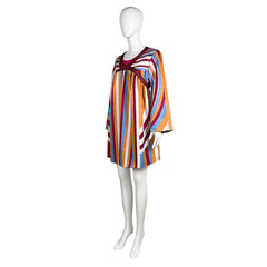 Wanda Vision Wanda Maximoff Pregnant Striped Dress Sleepwear Cosplay Costume 