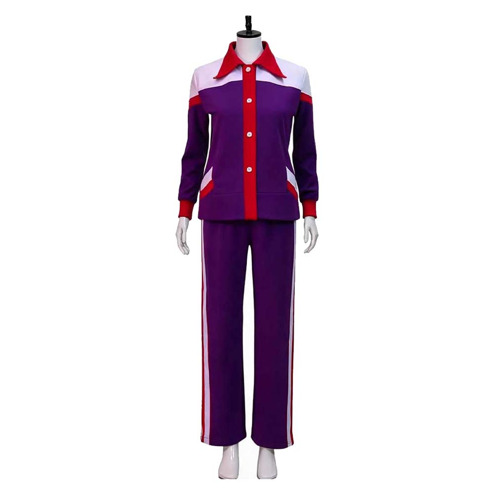 Weapons Aunt Gladys Purple Top Trousers Retro Sportswear Outfits Cosplay Costume