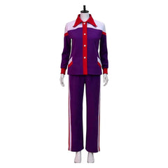 Weapons Aunt Gladys Purple Top Trousers Retro Sportswear Outfits Cosplay Costume