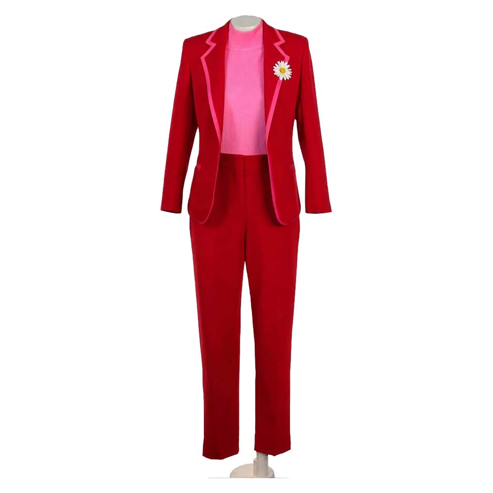 Weapons Aunt Gladys Red Pink Suit Set Outfits Halloween Cosplay Costume 