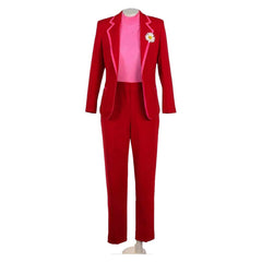 Weapons Aunt Gladys Red Pink Suit Set Outfits Halloween Cosplay Costume 