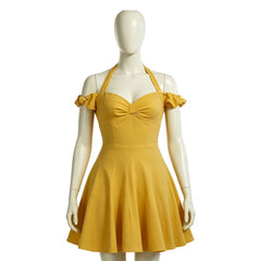 West Side Story 2021 Musical Anita Yellow Dress Outfits Cosplay Costume 