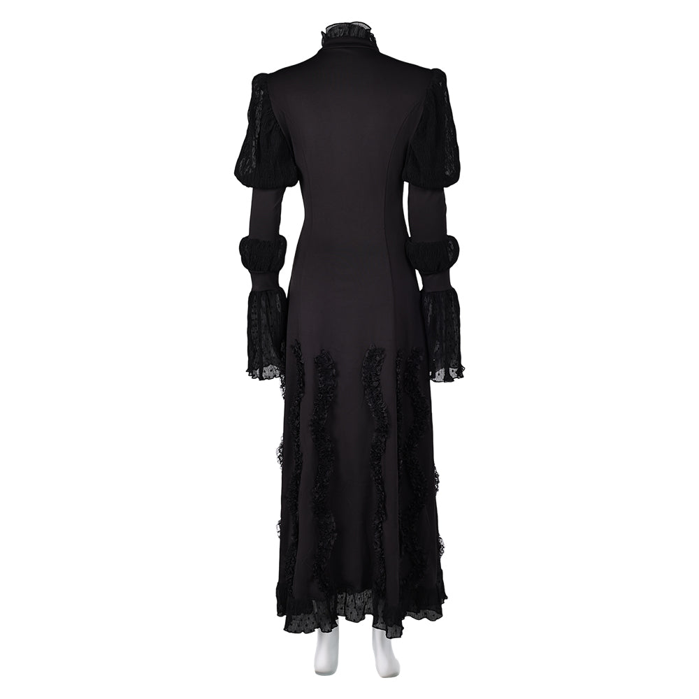 Wicked (2024) Elphaba Black Long Sleeves Dress Witch Outfits Halloween –  Coshduk