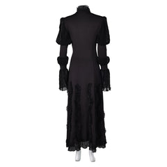 Wicked (2024) Elphaba Black Long Sleeves Dress Witch Outfits Cosplay Costume