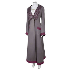 Wicked (2024) Elphaba Gray Dress Coat Outfits Cosplay Costume Halloween Carnival Suit 