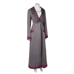 Wicked (2024) Elphaba Gray Dress Coat Outfits Cosplay Costume Halloween Carnival Suit 