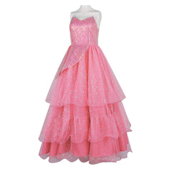 Wicked (2024) Galinda Pink Tulle Dress Outfits Cosplay Costume 