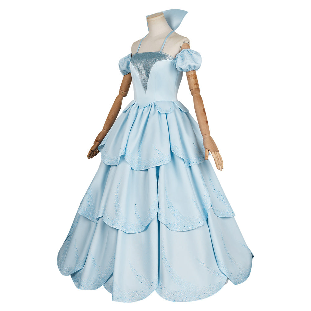 Wicked (2024) Glinda Musical Blue Dress Outfits Cosplay Costume – Coshduk