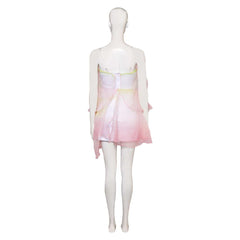 Wicked (2024) Glinda Pink White Flower Dress Outfits Cosplay Costume