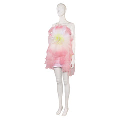 Wicked (2024) Glinda Pink White Flower Dress Outfits Cosplay Costume