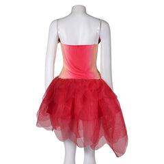 Wicked (2024) Glinda Red Flower Skirt Outfits Cosplay Costume 