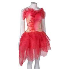 Wicked (2024) Glinda Red Flower Skirt Outfits Cosplay Costume 