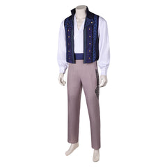 Wicked (2024) Prince Fiyero Blue Waistcoat School Outfits Cosplay Costume 