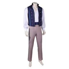 Wicked (2024) Prince Fiyero Blue Waistcoat School Outfits Cosplay Costume 