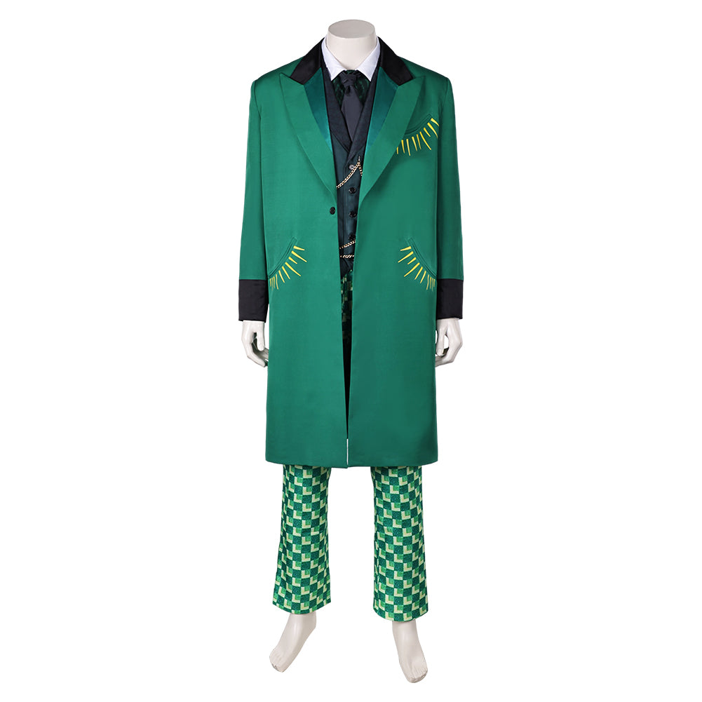 Wicked (2024) The Wizard Green Suit Outfits Halloween Cosplay Costume