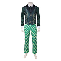 Wicked (2024) The Wizard Green Suit Outfits Halloween Cosplay Costume