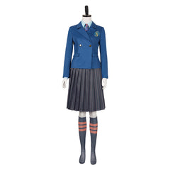 Wicked Glinda Blue School Uniform Dress Outfits Cosplay Costume Halloween Carnival Suit