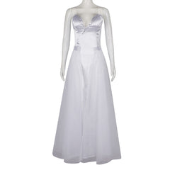 Wicked Glinda White Dress Set Outfits Cosplay Costume Carnival Suit 