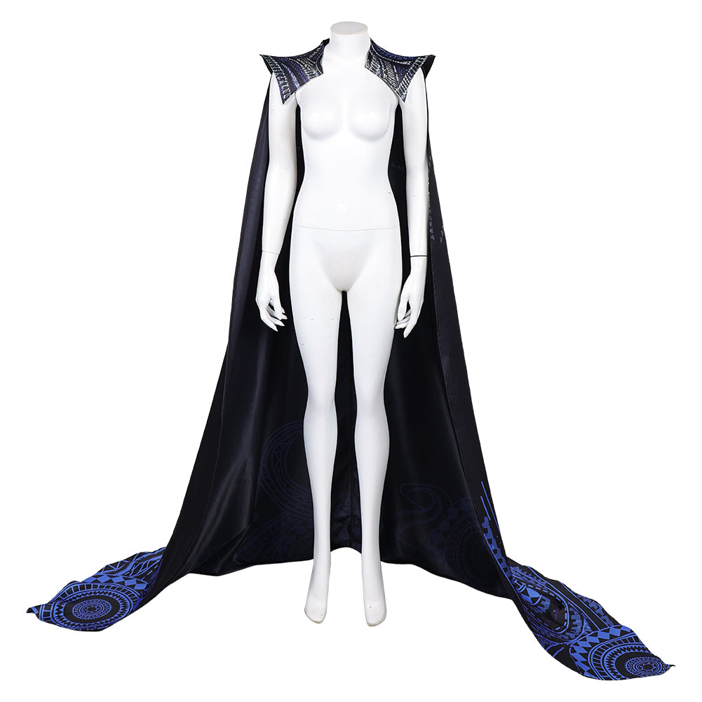 Wicked: For Good (2025) Elphaba Black Blue Long Cloak Outfits Cosplay Costume 
