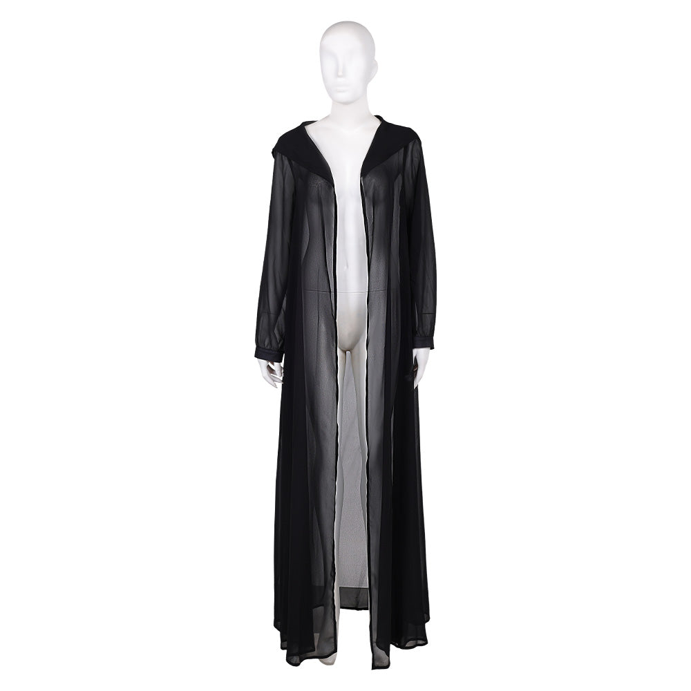 Wicked: For Good (2025) Elphaba Black Chiffon Hooded Cloak Outfits Cosplay Costume 