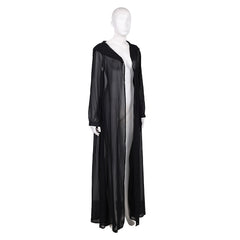 Wicked: For Good (2025) Elphaba Black Chiffon Hooded Cloak Outfits Cosplay Costume 