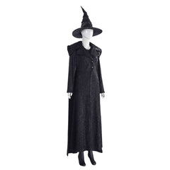 Wicked: For Good (2025) Elphaba Black Coat Cloak Set Outfits Cosplay Costume
