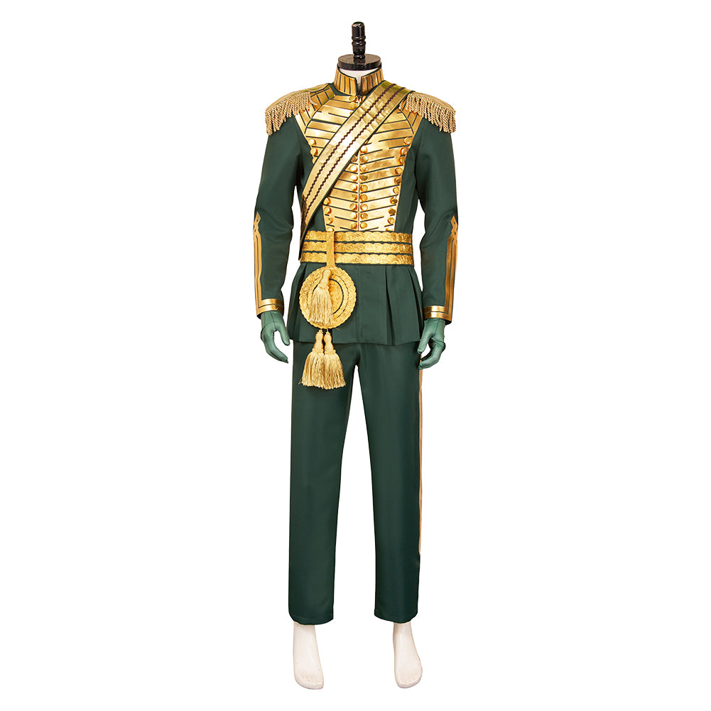 Wicked: For Good (2025) Fiyero Golden Green Suit Set Outfits Cosplay Costume 