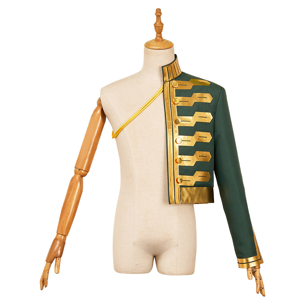 Wicked: For Good (2025) Fiyero Green One Shoulder Cape Jacket Cosplay Costume 