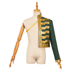 Wicked: For Good (2025) Fiyero Green One Shoulder Cape Jacket Cosplay Costume 