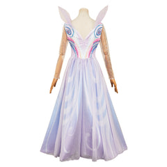 Wicked: For Good (2025) Glinda Blue Patterned Dress Cosplay Costume 