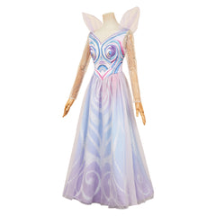 Wicked: For Good (2025) Glinda Blue Patterned Dress Cosplay Costume 