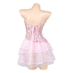 Wicked: For Good (2025) Glinda Pink Short Skirt Set Outfits Cosplay Costume 
