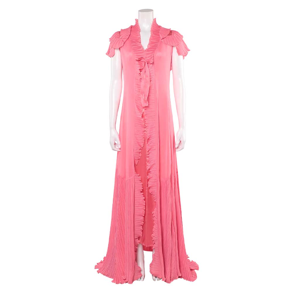 Wicked: For Good (2025) Glinda Pink Sleepwear Dress Robe Set Outfits Cosplay Costume 