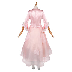 Wicked: For Good (2025) Glinda Square Neck Pink Set Outfits Cosplay Costume 