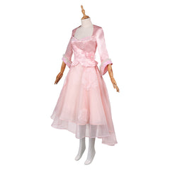 Wicked: For Good (2025) Glinda Square Neck Pink Set Outfits Cosplay Costume 