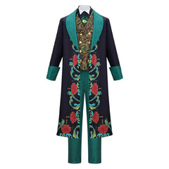 Wicked: For Good (2025) The Wizard Green Black Pattern Suit Set Outfits Cosplay Costume