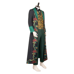Wicked: For Good (2025) The Wizard Green Pattern Suit Set Outfits Cosplay Costume 