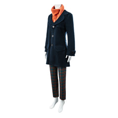 Wildwood (2026) Prue McKeel Orange Scarf Blue Coat Pants Set Outfits Cosplay Costume