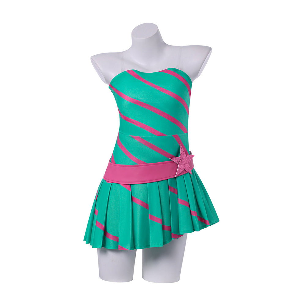 Winx Club Stella Women Green Dress Carnival Halloween Cosplay Costume main image 1