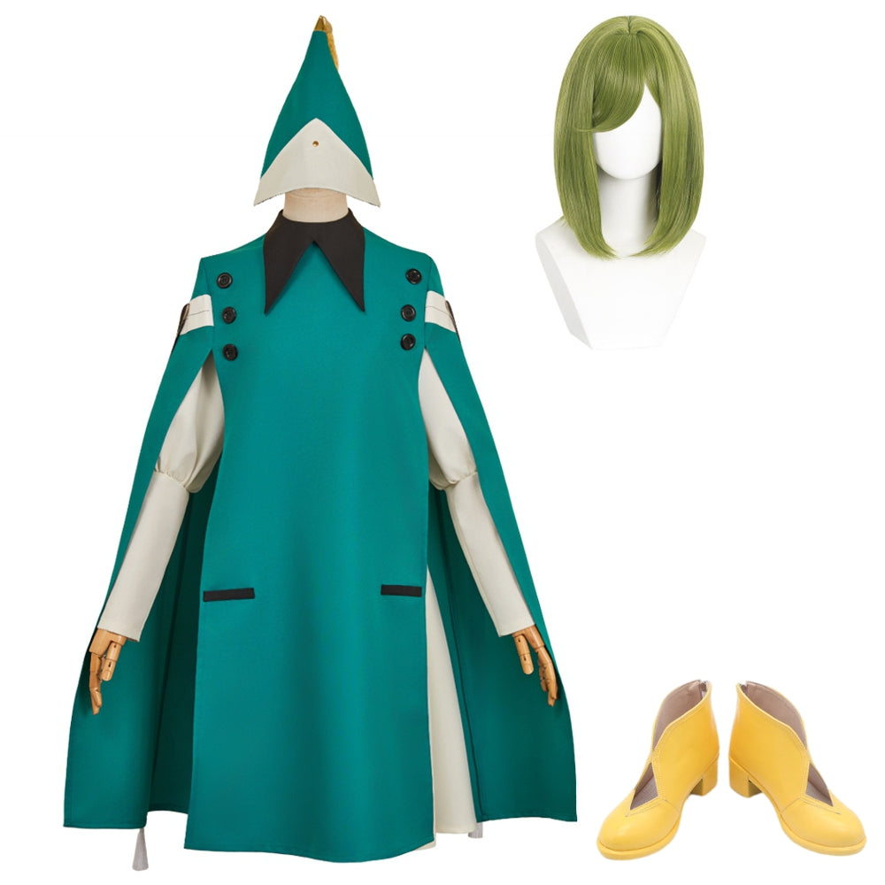 Witch Hat Atelier (2026) Coco Cyan Cloak White Dress Witch Set Outfits Cosplay Costume