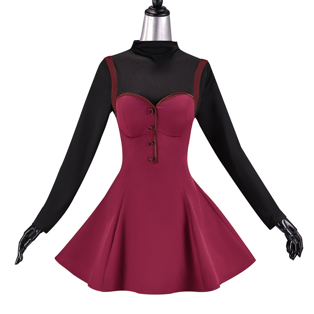 Witch On The Holy Night Aoko Aozaki Black Red Dress Outfits Cosplay Costume