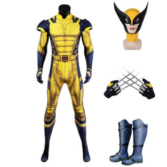 Deadpool 3 Wolverine James Howlett Yellow Jumpsuit Outfits Cosplay Costume Halloween Carnival Suit