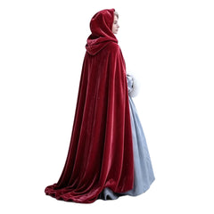 Wuthering Heights (2026) Catherine Earnshaw Red Cloak Blue Dress Outfits Cosplay Costume 