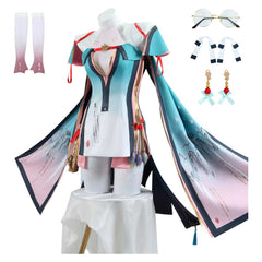 Wuthering Waves Zhezhi Blue Pink Set Outfits Cosplay Costume