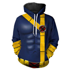 X-Men '97 (2024) Cyclops Blue Hoodie Sweatshirt Pullover Outfits Cosplay Costume