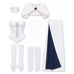 X-Men '97 Emma Frost White Vest Cloak Set Outfits Cosplay Costume