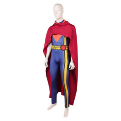X-Men '97 Season 2 (2026) Bishop Blue Jumpsuit Red Cloak Set Outfits Cosplay Costume 